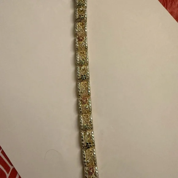 925 Italy gold Tennis bracelet - Picture 1 of 3